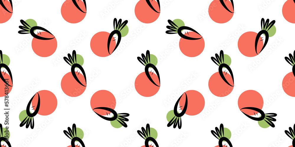 Linear pattern of orange carrots Linear pattern of orange carrots