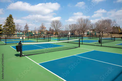 Blue and Green Pickleball Court Complex © pics721