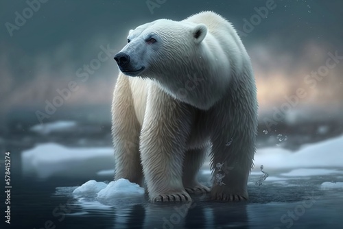 polar bear on ice © Chandler