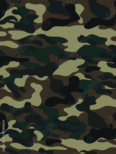 
Army camo green vector seamless background, trendy urban classic pattern
