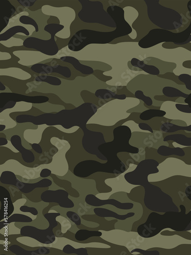  Seamless camouflage army pattern vector military fabric texture, trendy khaki background.