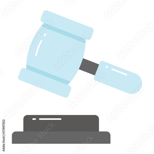 Unique icon of auction law, premium vector