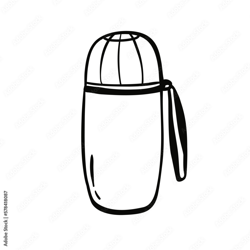 Sports water bottle icon set. Flat cartoon style, outline icon and simple line pictogram. Isolated vector illustration. doodle Sports water bottle icon set. Flat cartoon style, outline icon and simple line pictogram. Isolated vector illustration. doodle