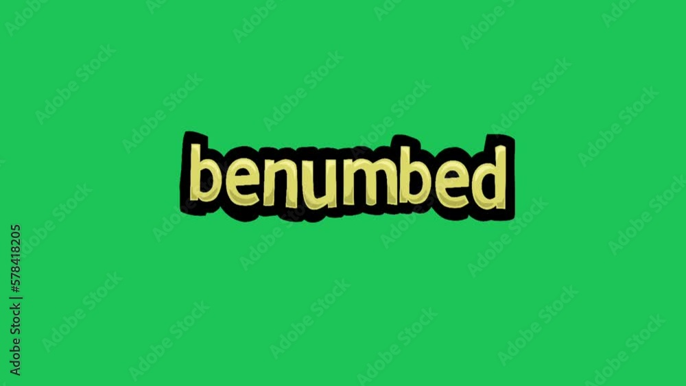 Green screen animation video written BENUMBED Green screen animation video written BENUMBED