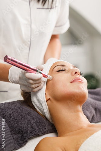 Dermapen Treatment In A Beauty Salon photo