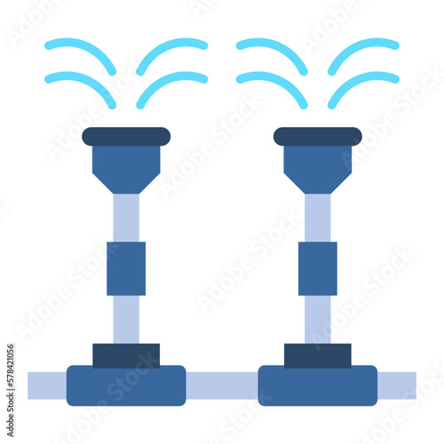 Irrigation System Flat Icon