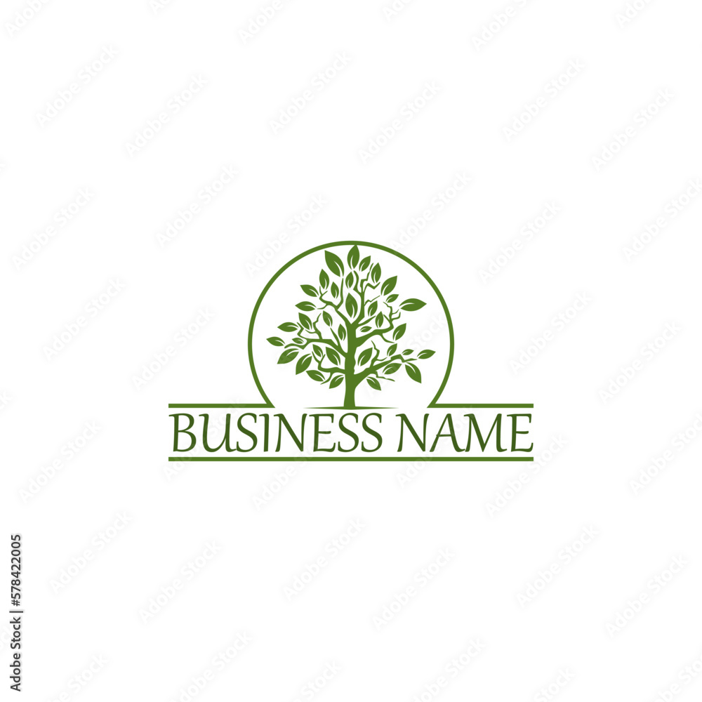 Business Name Tree logo icon isolated on white background Business Name Tree logo icon isolated on white background