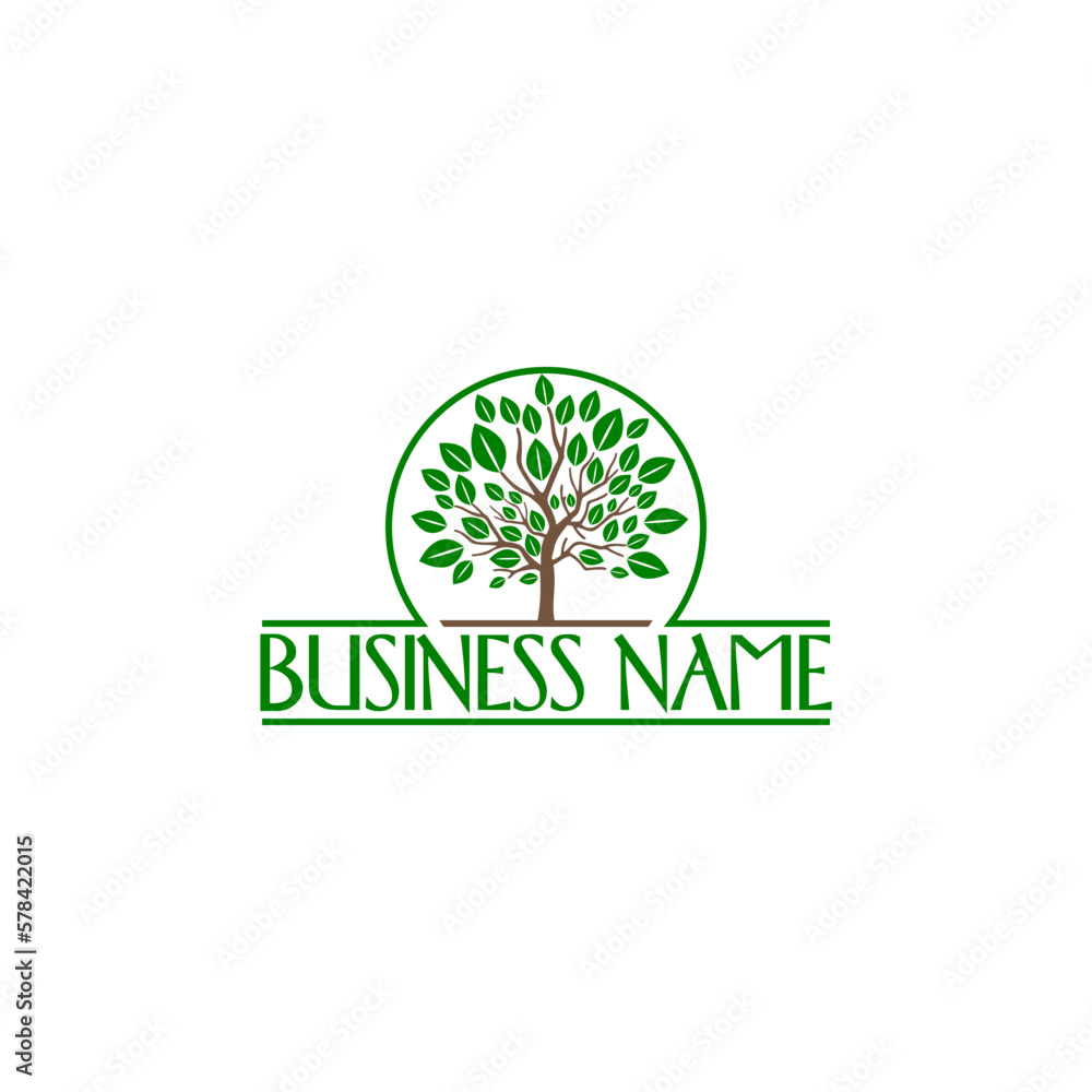 Business Name Tree logo icon isolated on white background Business Name Tree logo icon isolated on white background