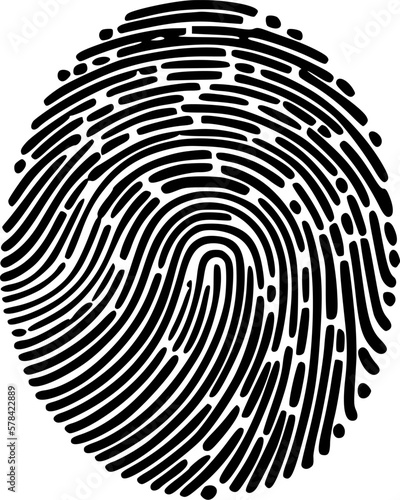 Fingerprint - Minimalist and Flat Logo - Vector illustration