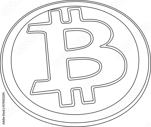 Bitcoin BTC Icon Logo Currency Vector