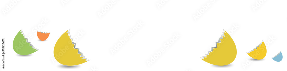 Obraz premium Eierschale bunt Banner Band Schale Eier Ostern Ostermotiv