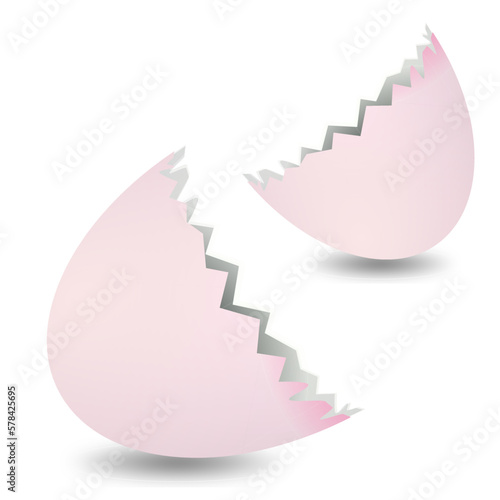 Eierschale Eier Schale offen rosa Ostermotiv Ostern