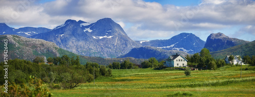 The countryside of Nordland - Norway. Countryside in Nordland, close to the city of Bodo, Norway.