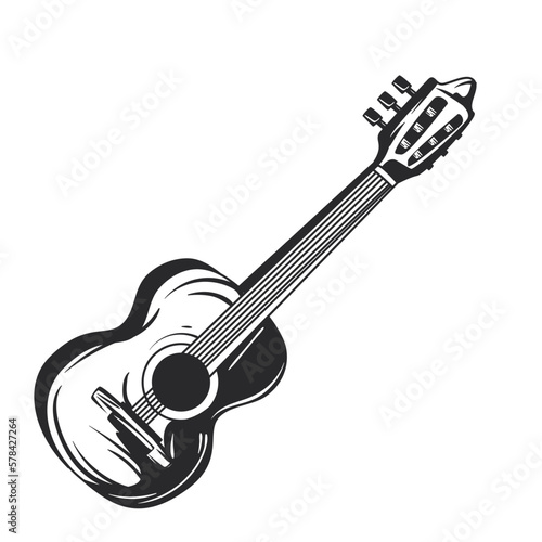 flat acoustic guitar icon