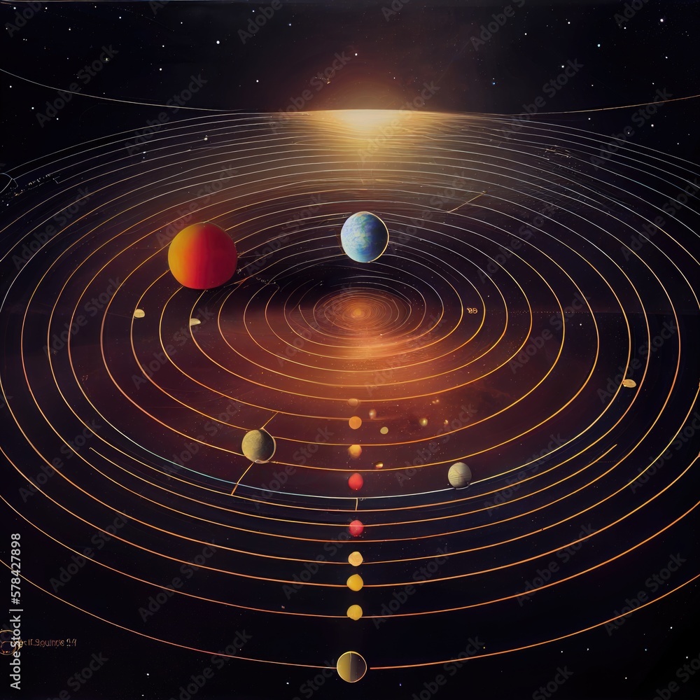 Rotational Paths of in the Solar System A Detailed Graphic