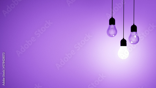 The concept of a light bulbs on color background, place for text and design, light bulbs background, bulb