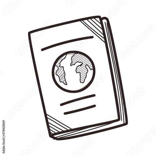 flat passport icon