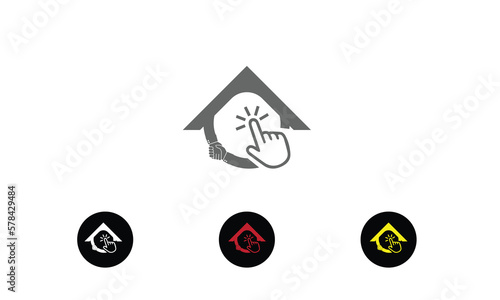 Click House Logo Template Design Vector