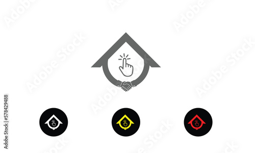 Click House Logo Template Design Vector