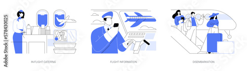 On the plane abstract concept vector illustrations.