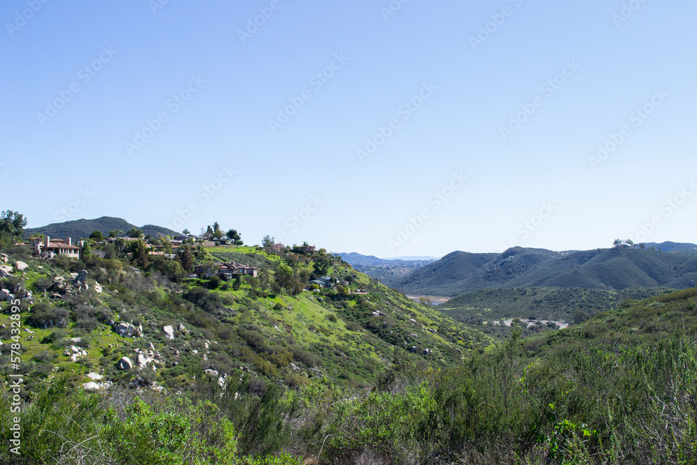 Fototapeta premium Vast mountain landscape nature plants