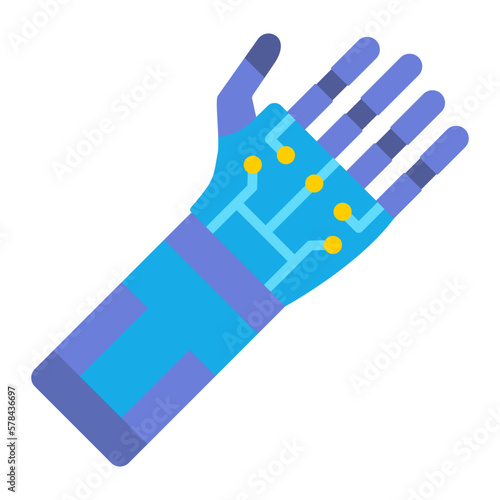 Bionic Arm Flat Icon