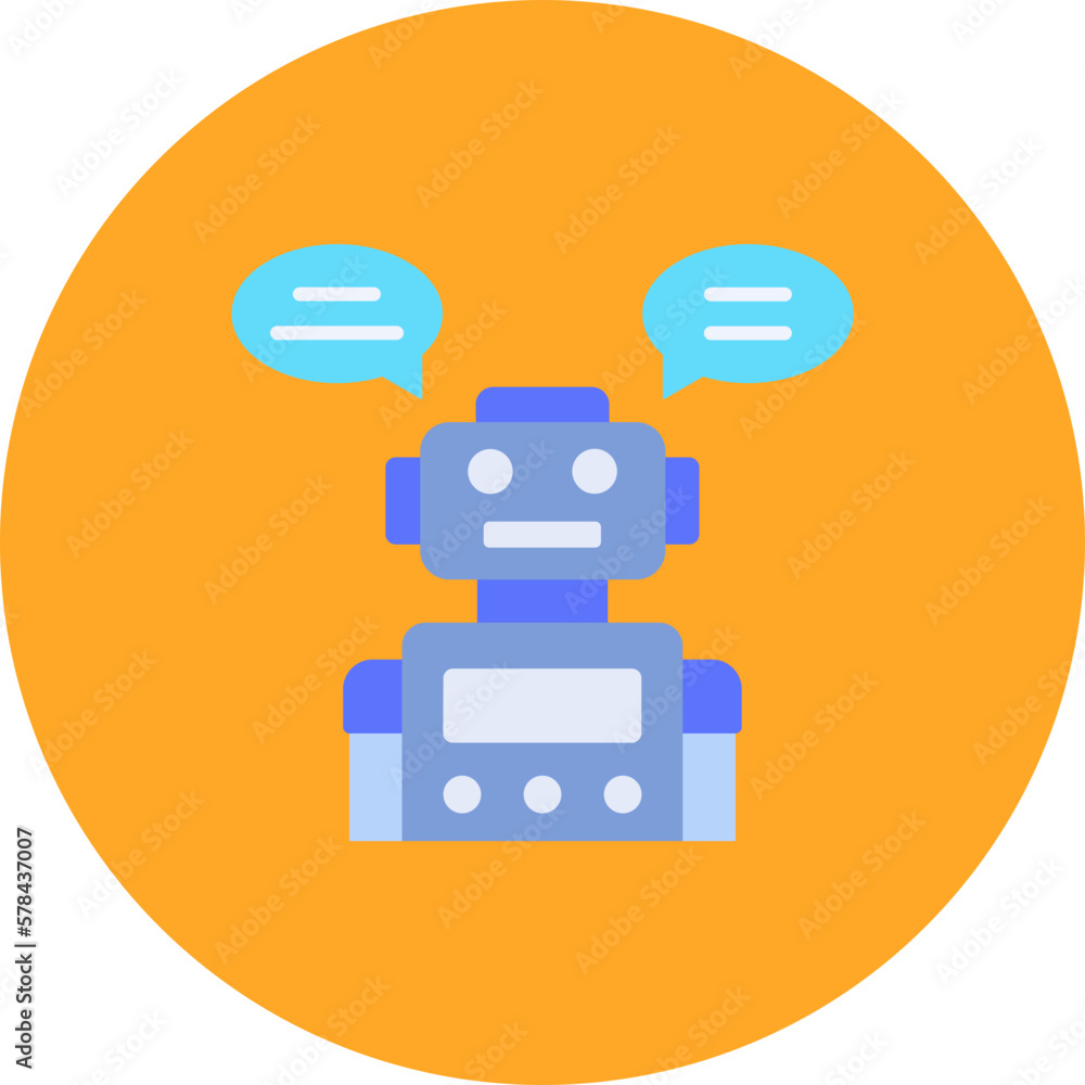 Chatbot Multicolor Circle Flat Icon Chatbot Multicolor Circle Flat Icon
