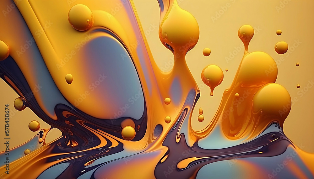 Oily colorful background new quality universal colorful technology stock image illustration design, generative ai
