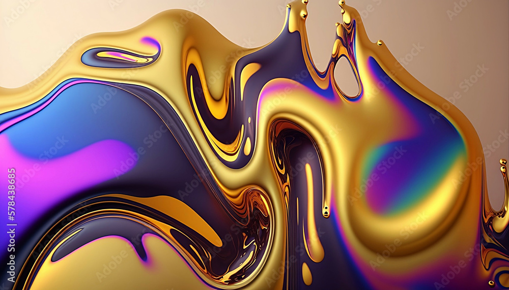 Naklejka premium Oily colorful background new quality universal colorful technology stock image illustration design, generative ai