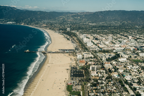 Venice beach Los Angeles California LA Summer Blue Aerial © IBRESTER
