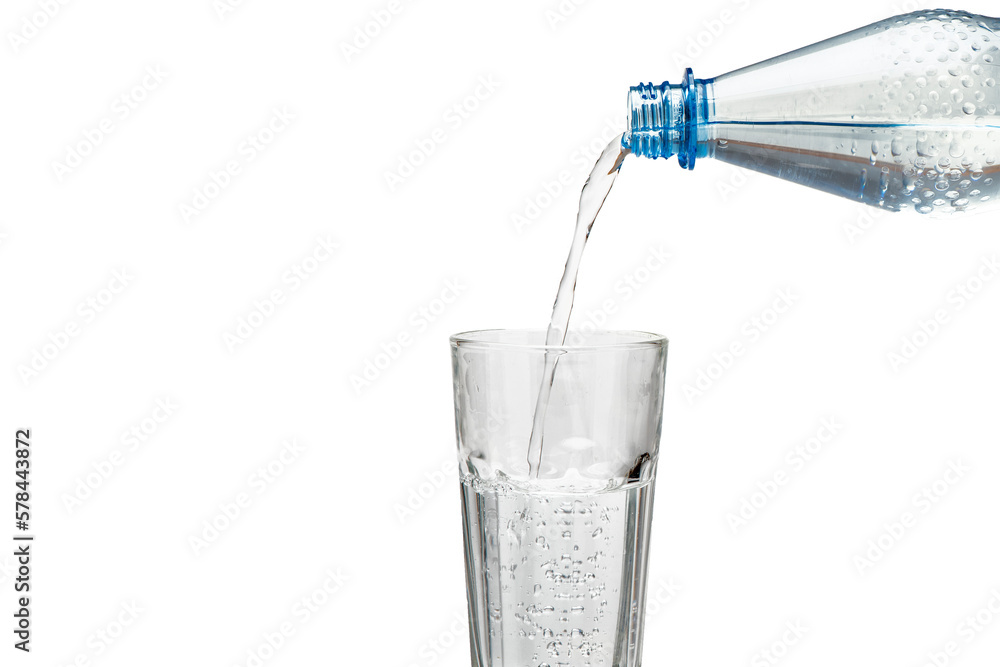 isolated bottle with water and drinking glass over transparent background isolated bottle with water and drinking glass over transparent background