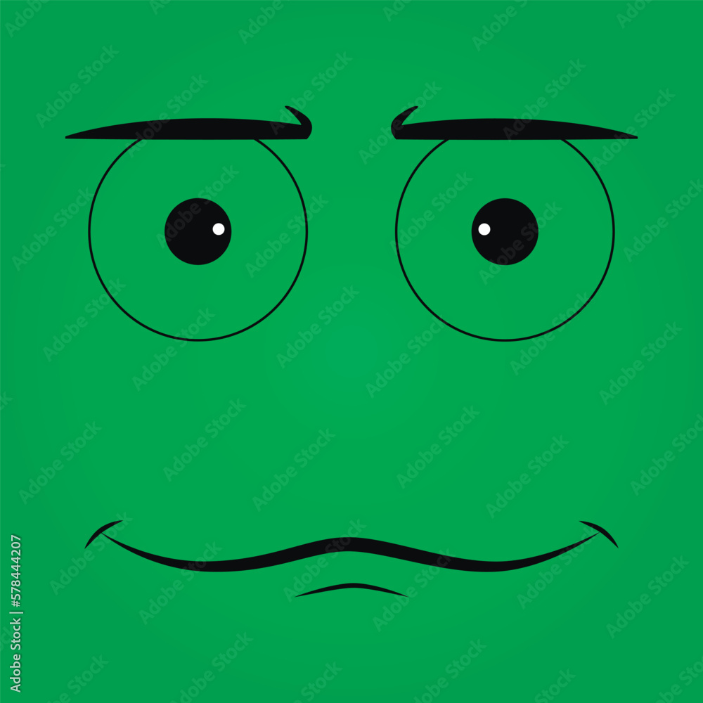 Abstraction. Cartoon expression. Human emotions. Vector illustration