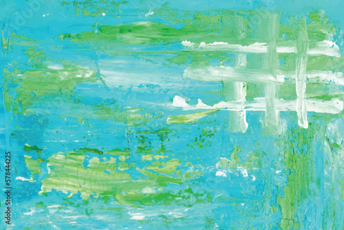 modern blue and green abstract painting background