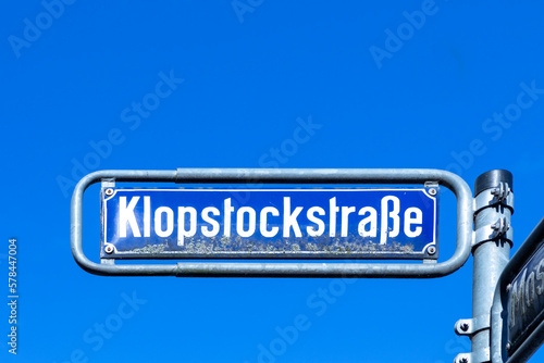 streetname Klopstockstrasse - engl: street of Klopstock - in Wiesbaden photo