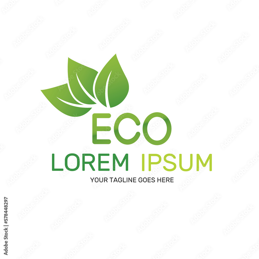 Green organic tree leaf, isolated icon. Vector illustration Green organic tree leaf, isolated icon. Vector illustration