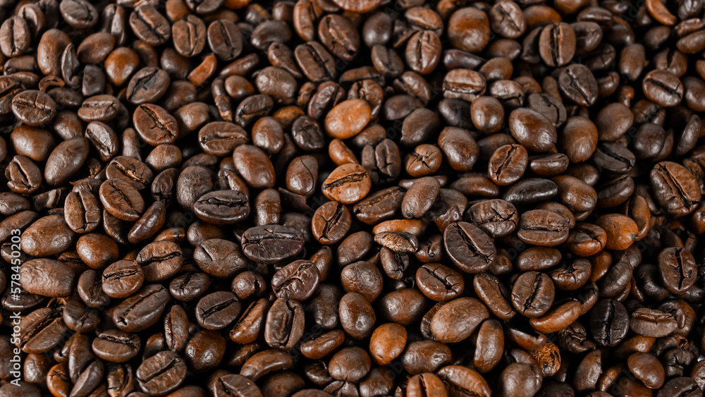 Fototapeta premium Coffee beans close up
