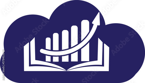 Finance book logo design. Business growth education logo design.