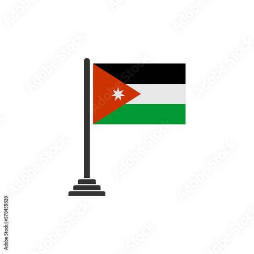 Jordan flags icon set, Jordan independence day icon set vector sign symbol