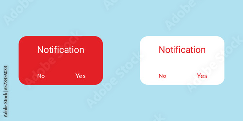 The Notification on the blue background. Reminder icon. Vector illustration