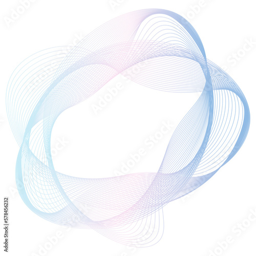 Abstract pink and blue circle wave frame background. Vector illustration. 
