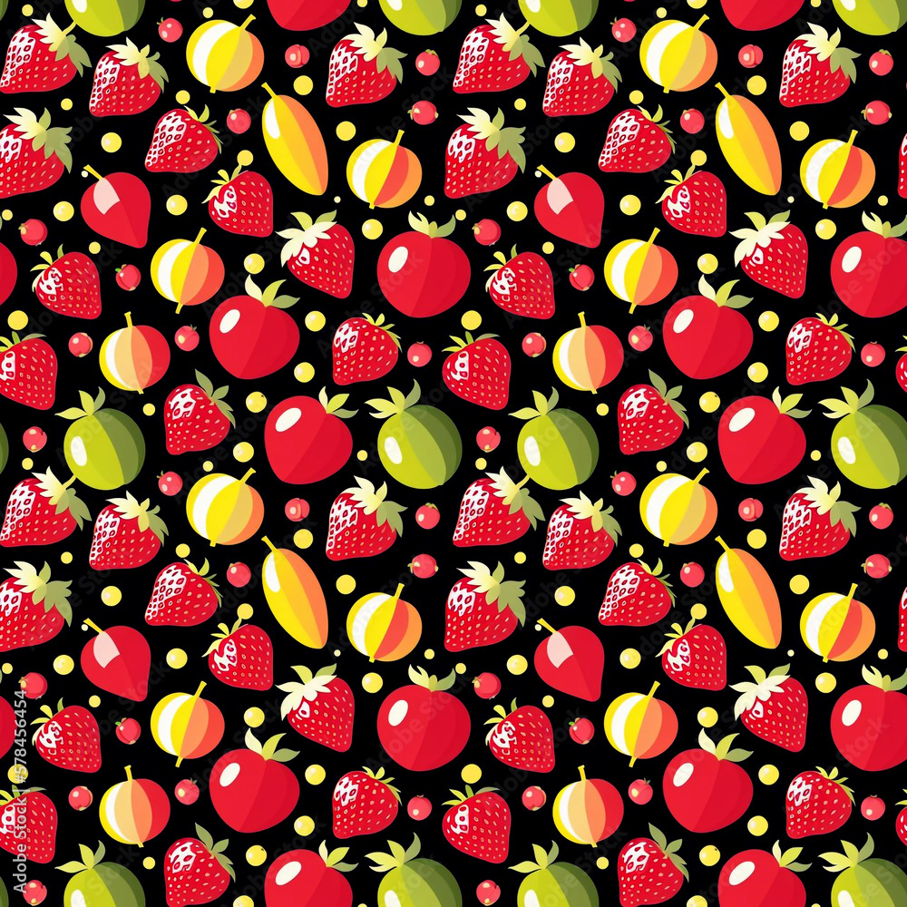 Seamless bright fruit pattern Seamless bright fruit pattern
