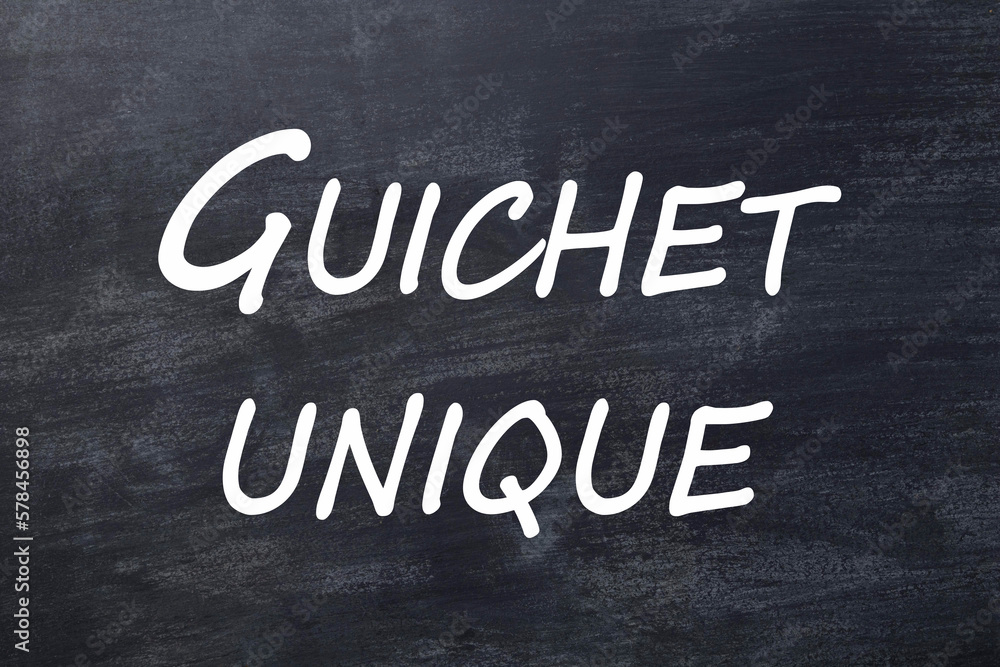 Obraz premium Guichet unique tableau