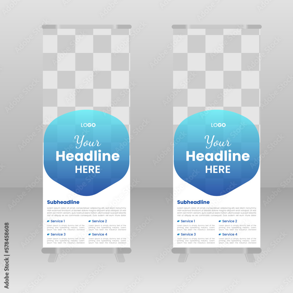 Roll up banner design template Roll up banner design template