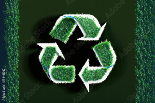 Title: Infinite Recycling: The Ecological Symbol Made of Plastic Bottles. Generative Ai