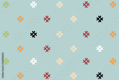 Aztec Motif Navajo Ethnic Seamless Pattern. American, Indian, African, Egyptian, Peruvian, Turkish style. Design for carpet, throw pillows, textiles, home decor, clothing, fabric, wallpaper, texture. 