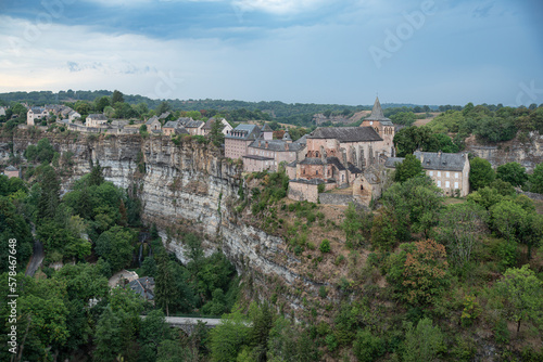 Canyon of Bozouls and its architecture in Aveyron, France