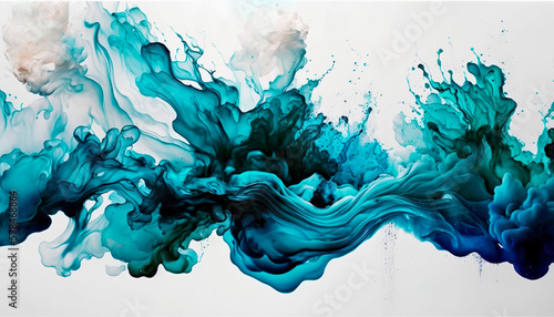 Liquid Ink - Flowing Water - Waveform - Abstract Background - Generative AI photo