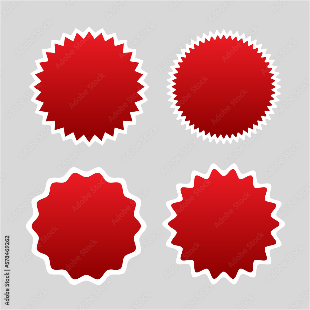 Starburst Sticker Vector Art