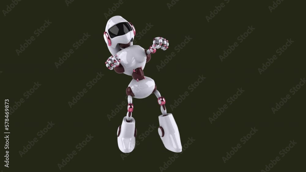 Fun 3D cartoon robot dancing (with alpha channel) Fun 3D cartoon robot dancing (with alpha channel)