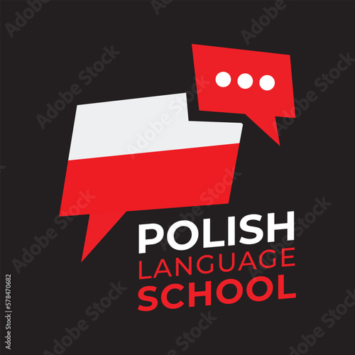Vector logo of the Polish language school